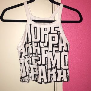 black and white crop top